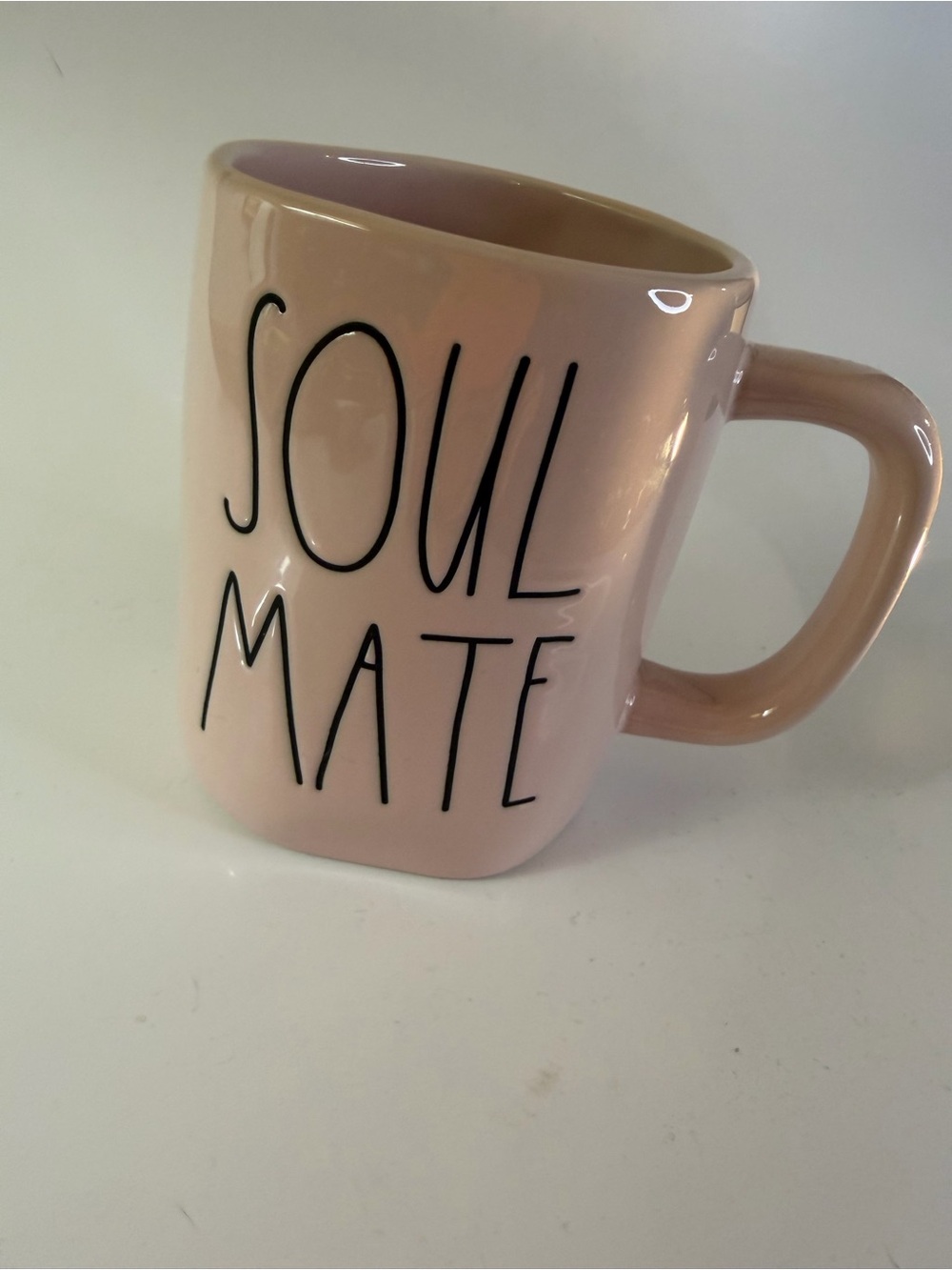 Rae Dunn Soul Mate Pink Ceramic Mug